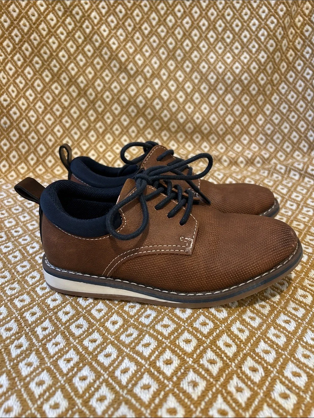 Little Boys Brown Lace-Up Shoes | 11M